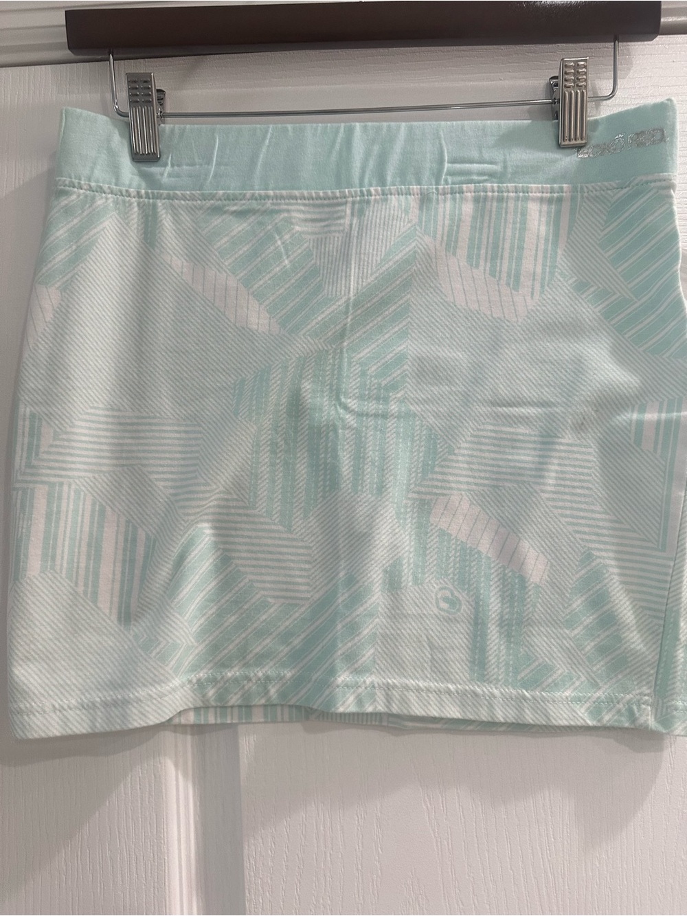 Ecko Unlimited Mint Geo-Print Mini Skirt